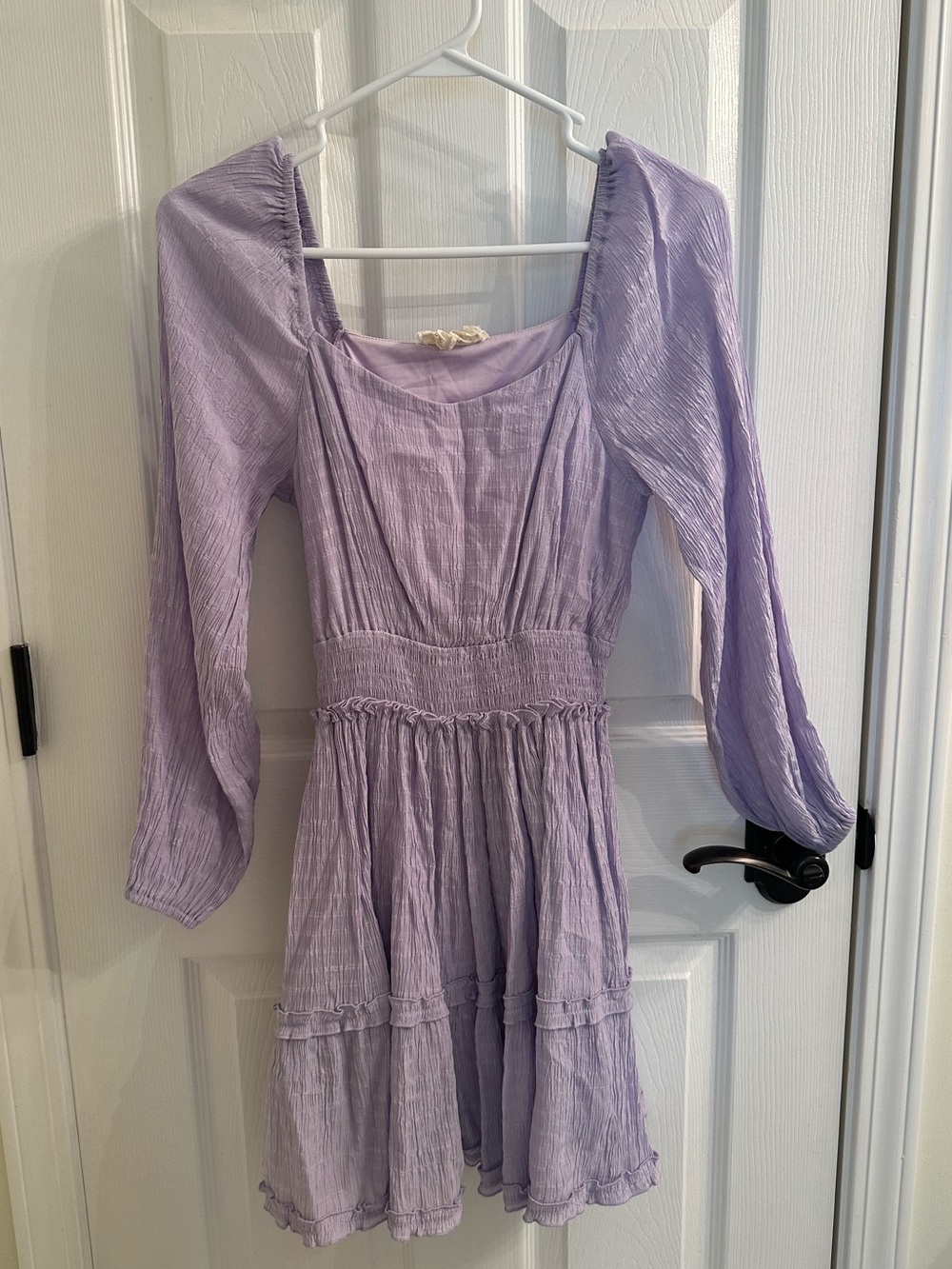 Lavender Long Sleeve Mini Dress